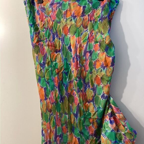 Anthropologie Hope For Flowers Asymmetrical Slim Floral Multicolor Skirt XL‎ - Picture 12 of 16